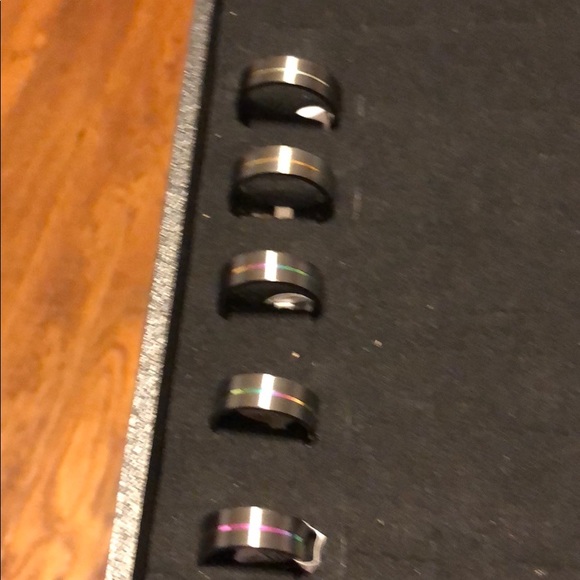 8MM Black Titanium Ring For Men Women Wedding Band - Picture 5 of 5